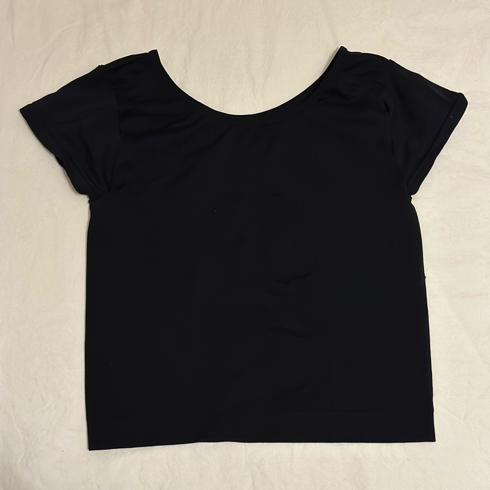 Free People seamless black scoop short sleeve
